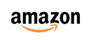 Amazon logo with black text and orange arrow on a white background