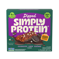 Box of Simply Protein Cookies and Crème snack bars