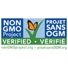 Logo of the Non-GMO Project with a butterfly and grass illustration on a white background.