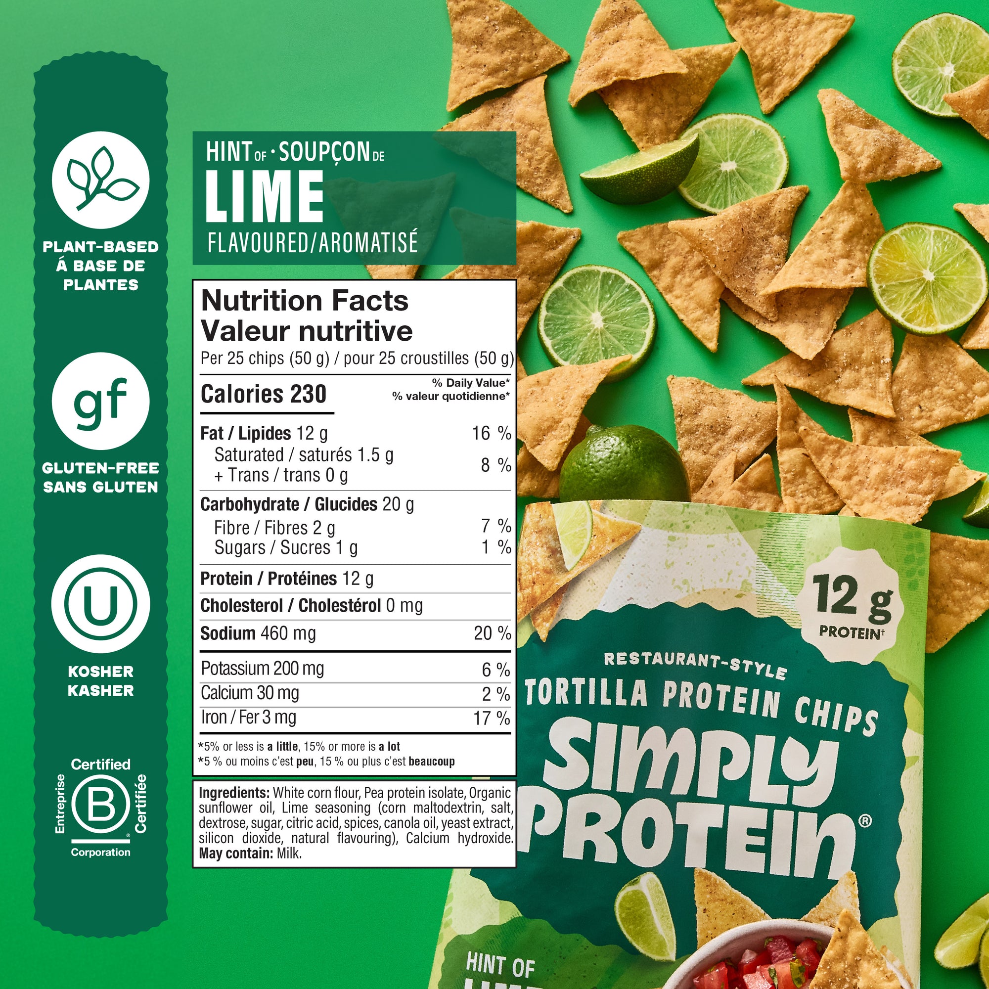 Restaurant-Style Protein Tortilla Chips - Hint of Lime