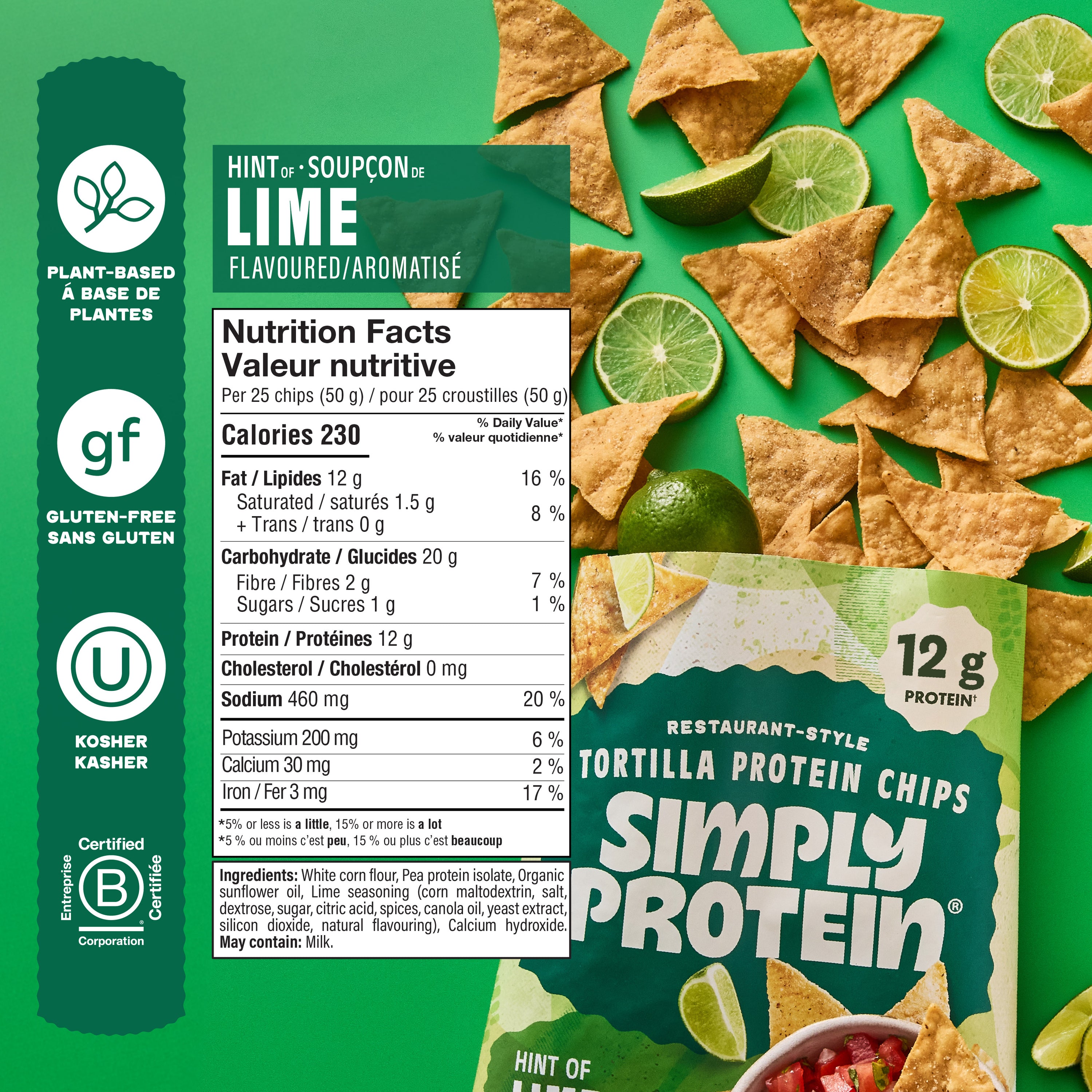 Restaurant-Style Protein Tortilla Chips - Hint of Lime