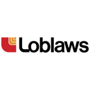 Loblaws logo with a red and orange logo element on a white background