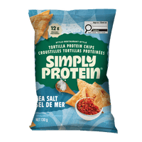 Package of Simply Protein sea salt tortilla protein chips