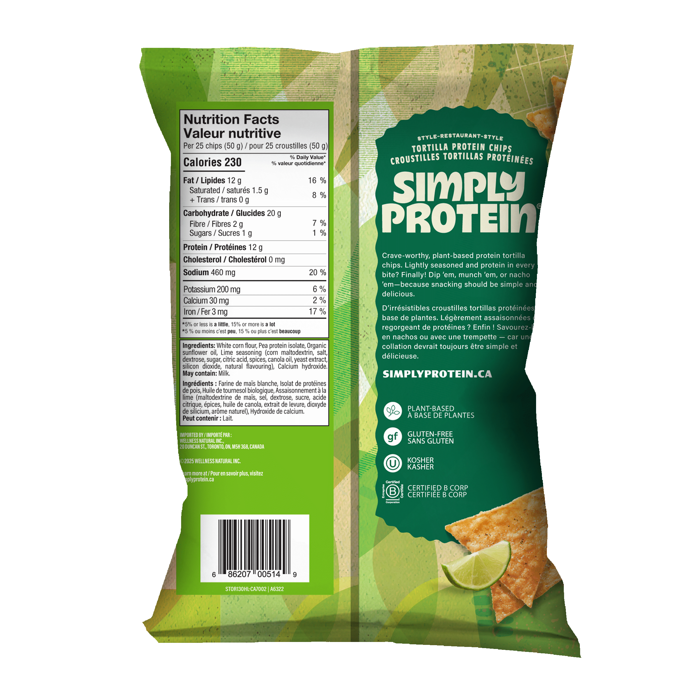 Protein Tortilla Chips - Hint of Lime